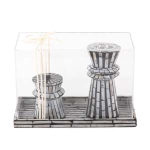 Juego de quemador de incienso de nácar artesanal, caja de quemador hecha a mano con bandeja, soporte de incienso decorativo para regalo de Ramadán - Product Image 6