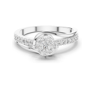 Anillo Halo con Diamante de Laboratorio de 0.334 CT para Mujer, Claridad VVS-VS EF, Oro de 18KT, 14KT, 10KT y Plata 925, Oro Rosa, Amarillo y Blanco - Product Image 3