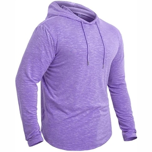 Sweat-shirt à capuche violet lavande, doux et décontracté, pour un usage quotidien, taille et design personnalisés - Product Image 4