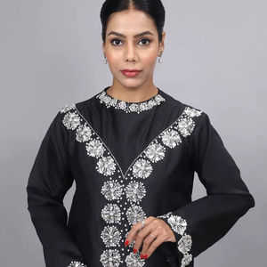 ชุดเสื้อผ้าอิสลาม2ชิ้นขนาดพิเศษมาใหม่เสื้อคลุมมุสลิมปักลายอบายาคาฟตันแบบสุภาพความยาวถึงพื้น Dubai Eid ยาวถึงพื้น - Product Image 5