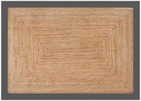 Tapis design en jute Tapis rond en jute tressé en fibre naturelle Tapis rond en jute Tapis de salon Tapis de couleur naturelle