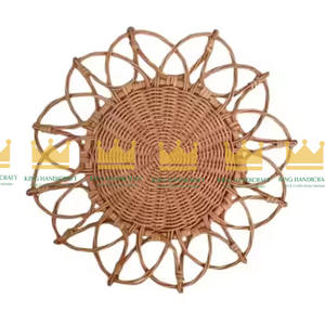 Artesanía hecha a mano 100% mantel de ratán Color Natural ecológico para decoración de mesa al por mayor en Vietnam - Product Image 5