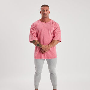 T-shirts graphiques vintage pour hommes, style streetwear, lavage à l'acide, personnalisables, 100% coton, tailles grandes, OEM, t-shirt vierge personnalisable - Product Image 4