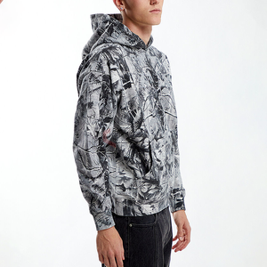 DTG Printing 400 + GSM Oversized Boxy Heavyweight 100% Cotton Fleece Hoodie Custom Real Tree Camuflaje Print Hoodies - Product Image 5