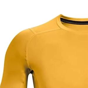 Premium transpirable gimnasio Rash Guard Unisex manga larga entrenamiento compresión camisa OEM logotipo personalizado Spandex/poliéster de alta calidad - Product Image 3