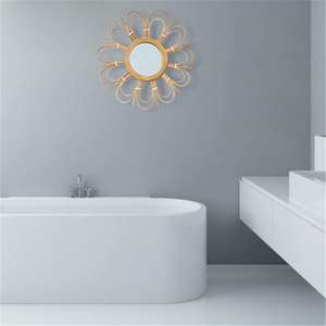 Meubles de salon miroir en rotin bambou naturel fabriqué à la main de style bohème Vietrustic - Product Image 2