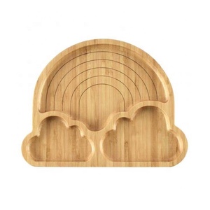 Fabricant vietnamien vente en gros assiette à compartiments en bois d'acacia assiette en forme d'éléphant pour enfants OEM Logo personnalisé variété de choix - Product Image 3