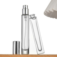 Flacon de parfum carré de 10 ml, flacon cosmétique en verre, vaporisateur, atomiseur, récipient cosmétique rond
