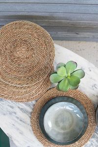 Best Seller Seagrass Woven <b>Round</b> <b>Placemats</b> Custom Design Packaging Variety Color OEM for Dining Table New Design From HNH - Product Image 5