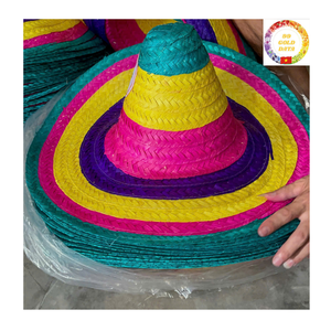 หมวกฟางปีกคาวบอยเม็กซิกันงานปักทำมือจากเวียดนาม - Product Image 1