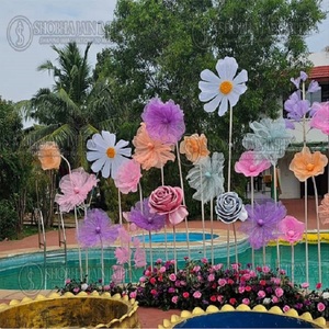 Decoraciones de Boda, Flores Artificiales de Madera con Soportes para Decoraciones Elegantes - Product Image 1