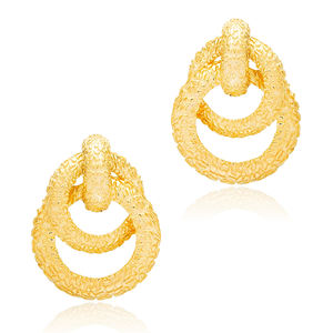 Boucles d'oreilles à breloques rondes entrelacées, boucles d'oreilles texturées, bijoux turcs en argent Sterling 925 - Product Image 3