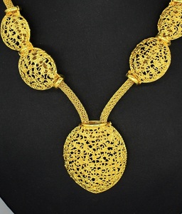 Joyería de oro de enchapado en oro, conjunto de joyería de estilo africano tradicional - Product Image 2