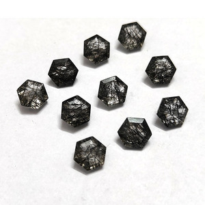 Cristal de cuarzo de rutilo negro, cristal hexagonal de 8x8 Mood OOD, 2,07 CT - Product Image 2
