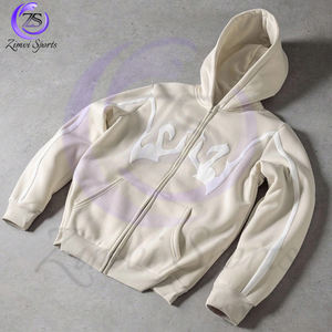 Vêtements pour adultes à manches longues Bon fournisseur Conception unique Confortable Qualité supérieure Nouveau design Vêtements d'hiver Sweats à capuche avec impression bouffante - Product Image 1