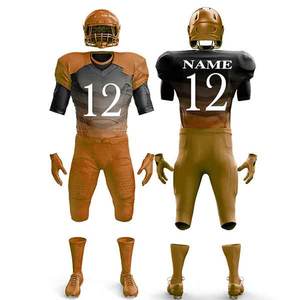 Ensembles d'uniformes de football américain personnalisés unisexes en gros, manches courtes, protection UV, évacuation de l'humidité, respirants, grandes tailles, nouveauté - Product Image 2