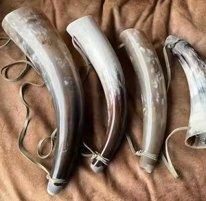 100% corne de soufflage de boeuf de qualité naturelle gravée corne de Viking fabriquée à partir de véritable corne de boeuf avec anneau en laiton avec taille personnalisée - Product Image 5