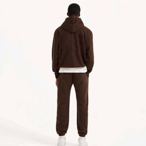 Sweatshirts pullover unis de haute qualité à logo personnalisé sweats à capuche surdimensionnés pour hommes sweat-shirt à manches longues impression bouffante - Product Image 4