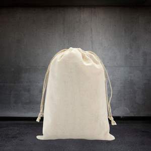 Vente en gros de pochettes en coton personnalisées à cordon Sacs d'emballage cadeau réutilisables et écologiques Pochette de rangement pour bijoux Fournisseur de sacs en coton - Product Image 4