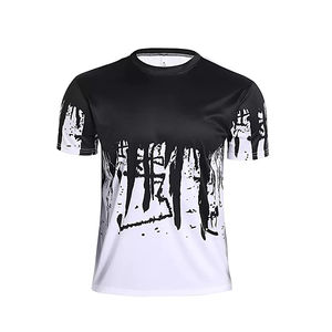 T-shirts à manches courtes pour hommes, de haute qualité, 100% coton, col rond, imprimés par sublimation, coupe régulière, respirants, tricotés, 220g, solides, en vrac - Product Image 5