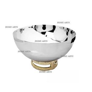 Bol décoratif en aluminium martelé, forme ovale, couleur argent, pour servir des fruits et des en-cas, au prix le plus bas - Product Image 2