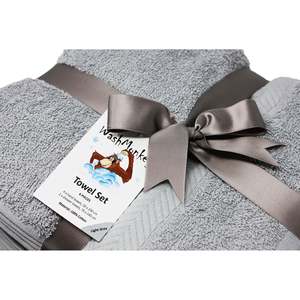 Luxury 6-Piece Cotton <b>Towel</b> <b>Set</b> Quick-Dry Plush <b>Bath</b> Face <b>Towels</b> with Jacquard Embroidery Woven Techniques for Home Gym Use - Product Image 5