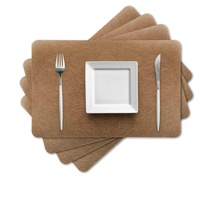 Sublimation <b>Leather</b> Dining Table Mat Table <b>Placemat</b> and Handmade Use for Hot Sale Product Free Sample - Product Image 1