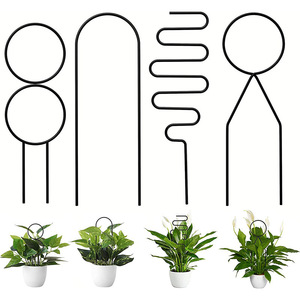 4 Pack Indoor Plant Trellis Climbing Small Garden Metal Trellis Potted Plants Outdoor Different Patterns Vine Ivy <strong>Flower</strong> <strong>Support</strong> - Product Image 3