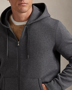 Sweat à capuche zippé surdimensionné classique à la mode pour hommes 100% coton tissu de haute qualité utilisé avec logo personnalisé et impression numérique - Product Image 3