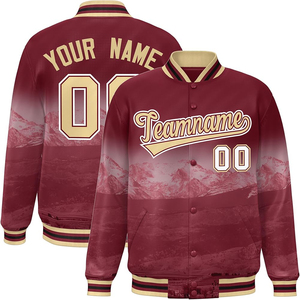 High Street Style Custom Letterman <b>Jacket</b> for <b>Men</b> High Quality Satin Fabric New Wholesale Blank University Baseball <b>Thin</b> Winter - Product Image 5
