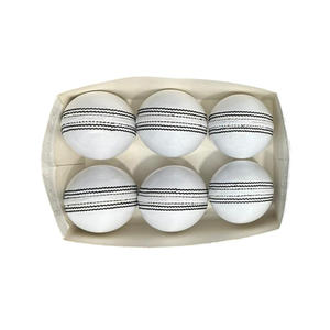 Pelota de críquet de cuero personalizada OEM, pelota de críquet dura para jardín, para entrenamiento de adultos, para jugar al críquet, pelota de cuero blanca - Product Image 4