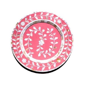 Plaque de charge incrustée d'os de bois Design Qualité exclusive Forme ronde Show Under Plate - Product Image 6