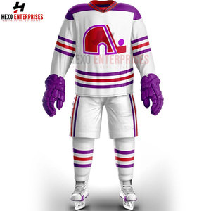 Uniformes de hockey sobre hielo con logotipo personalizado de alta calidad de LICRA/algodón, conjuntos de uniformes de hockey sobre hielo, ropa informal deportiva con nombre de equipo personalizado - Product Image 5