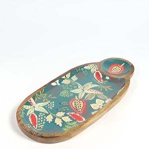 แผ่นเสียงไม้พิมพ์ลายดอกไม้ทำในอินเดีย - Product Image 5