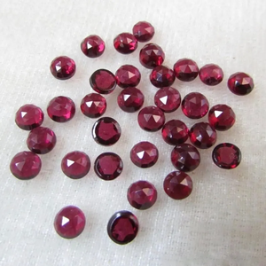 Top Beautiful 4mm Natural Rhodolite Garnet Rose Cut Round Cabochon Piedras preciosas sueltas del proveedor del fabricante - Product Image 3
