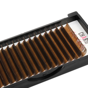 Extensiones de pestañas de volumen esponjoso marrón clásico de alta calidad extensión de pestañas PBT coreanas ventas al por mayor pestañas individuales proveedor superior - Product Image 2