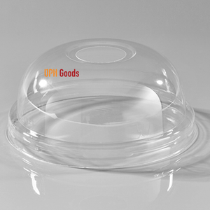 Tapa de cúpula de plástico PET de alta calidad más vendida con asa para taza de PET en tamaños de 93/95/98MM - Product Image 2