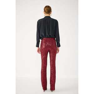 Pantalones Casuales de Tela Elástica Brillante, Transpirables, con Cintura Elástica Tejida, Corte de Pierna Ancha, Color Lavado, Temporada Otoño, Tallas XS-XL - Product Image 5