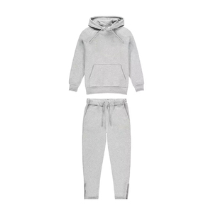 Survêtement homme zippé intégral, athlétique, jogging, respirant, léger, tissu doux, poignets élastiques, tenue de sport décontractée - Product Image 1