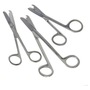 Ensemble de 3 ciseaux délicats en acier inoxydable pour point de suture 3.5 \ "4.5 \" 5.5 \ "manuel Power MOL Safety for First Aid EMS Training - Product Image 3