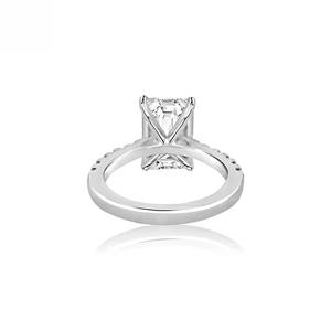 Corte radiante de gama alta 1 quilate VVS2 E Color Lab Grown Diamond 10K Oro Plata Anillo de compromiso IGI Certificado Joyería OEM personalizada - Product Image 3