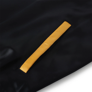 Chaqueta Universitaria de Satén Negra/Dorada para Hombre y Mujer, Chaqueta Bomber Ligera con Forro de Cinta Personalizado y Bordado Griego - Product Image 3