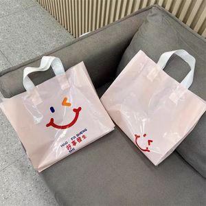 Válvula de bolsas con mango Flexiloop de PE reciclable, promocional personalizable para exposición de supermercados, modelo de marca LIANYOU 2017 - Product Image 1