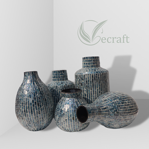 Nacre <b>Vase</b> Unique <b>Vintage</b> Textures Modern Hotel Decor Flower <b>Vase</b> Home Decor From Vietnam Factory Wholesale - Product Image 2