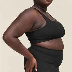 Ensemble de yoga sportif résistant à l'eau avec logo personnalisé pour les femmes corpulentes, taille plus 6XL, col carré, spandex, polyester, taille élastique - Product Image 6