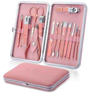 Meilleur prix, coupe-ongles professionnel, kit de toilettage pour femmes, ensemble de manucure et pédicure en acier inoxydable avec soin personnel en cuir - Product Image 5