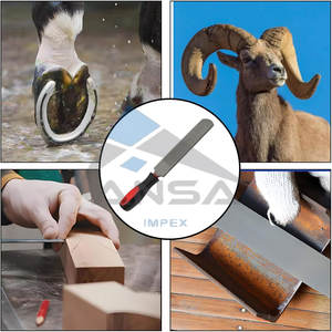 Lima de herradura de 12 pulgadas, acero al carbono, herradura de doble cara, mango de goma antideslizante, Lima de pezuña, caballos, cabras, vacas - Product Image 5