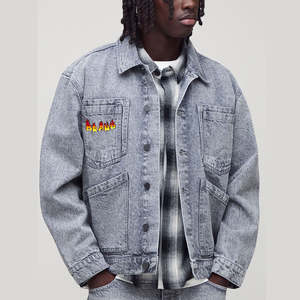 Chaqueta de Mezclilla Moderna de Secado Rápido para Hombre, Chaqueta de Mezclilla Transpirable 100% Algodón con Logotipo Personalizado, Superventas - Product Image 3