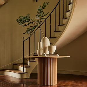 Muebles de restaurante al aire libre Mesa de comedor redonda Comedor de madera Teak-Ima - Product Image 2