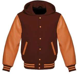Veste universitaire Letterman de baseball personnalisée de haute qualité du fabricant OEM décontracté chenille broderie cuir manches coton - Product Image 5